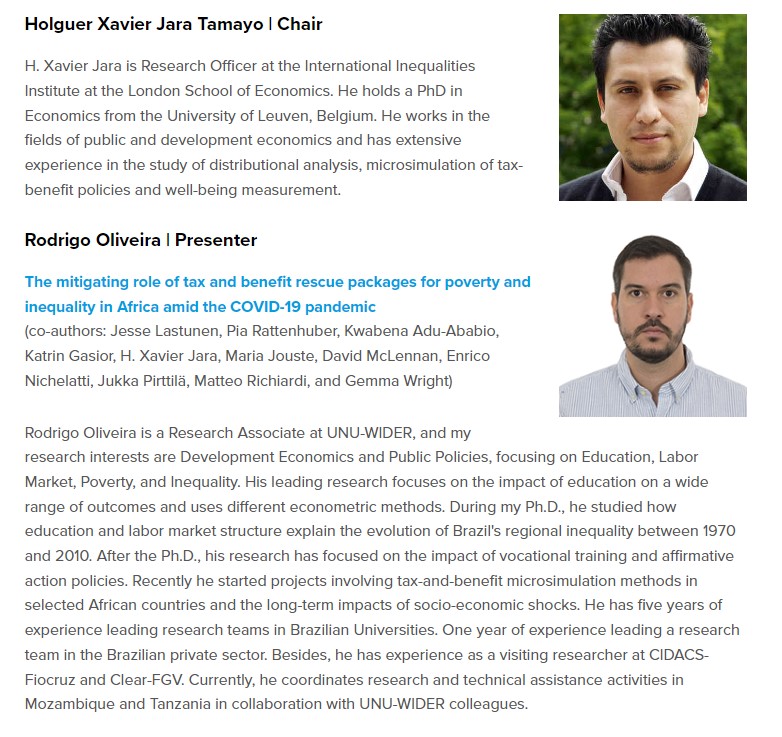 EconomiaUAndes's tweet photo. VII #CongresoDeEconomiaColombiana - @UNUWIDER #WIDERDevConf2022

Sesión: Social, fiscal, or other policies to reduce inequality

Panelistas: Holguer Xavier Jara Tamayo, @rod_coliveira, David Rodriguez, @Dariaple

Más información: https://t.co/dZwgmzzER4 https://t.co/wQ989fRvqp