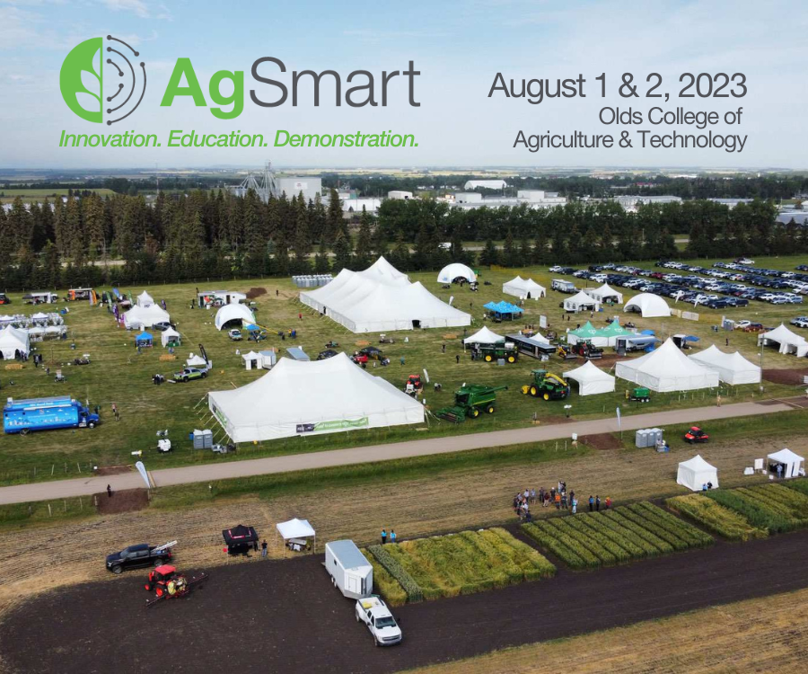 AgSmartOlds's tweet photo. We're thrilled to announce #AgSmart23! Mark your calendars and save the date for August 1 &amp; 2, 2023 at @OldsCollege! We're excited for another year filled with ag innovations, educational opportunities and even more demonstrations. https://t.co/eGcMwtZxdu