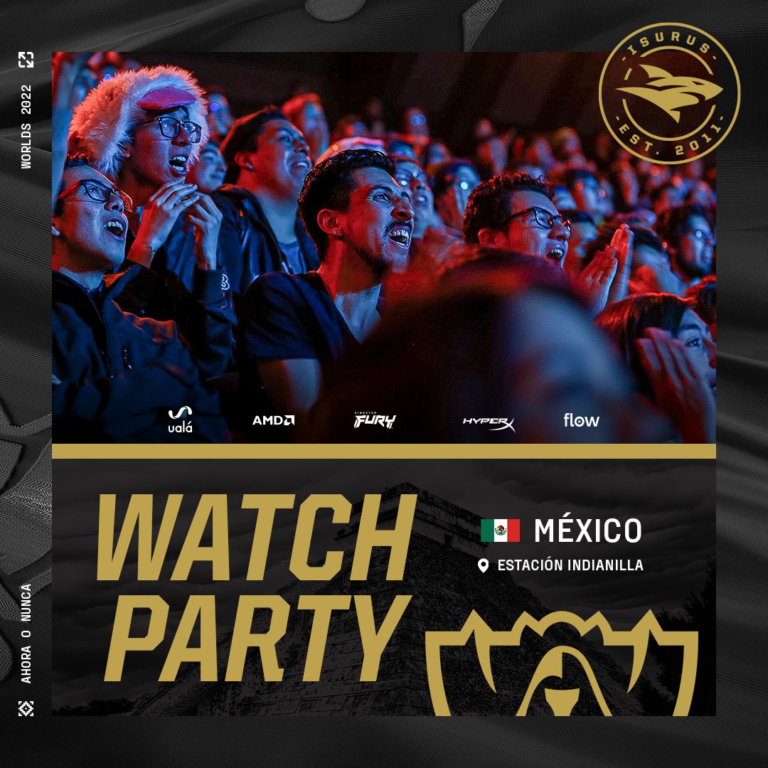 teamisurus's tweet photo. ¡VEN A ALENTAR AL CAMPEÓN DE #LLA! 🇲🇽

Se viene #Worlds2022 y sortearemos 10 pares de entradas para la Watchparty en Estación Indianilla de 14:00 a 22:00 del 29 al 4.

Para participar:

🔹 Seguirnos y dar RT.

🔹 Comentar con quién te gustaría ir.

#GoISG 🦈 #ISGWIN https://t.co/Jj2qzU8mK3