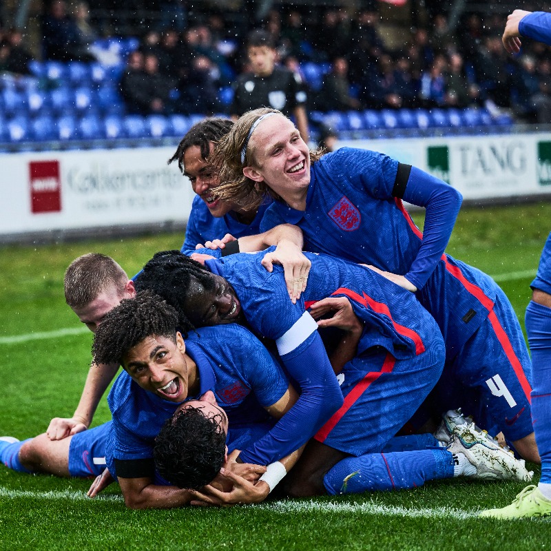 England's tweet photo. Three wins from three for our #YoungLions in their #U19EURO qualifying round 🙌