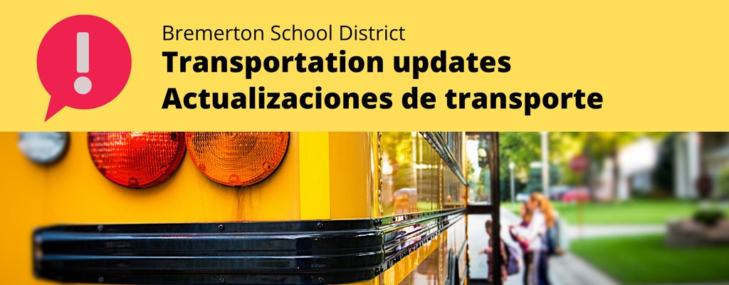 Effective Monday, September 26th, several routes and stop times have been changed. Infofinder is still being updated and is currently inaccurate. To find your bus route and times please visit: bremertonschools.org/Page/237 and click on your child's school to view chan