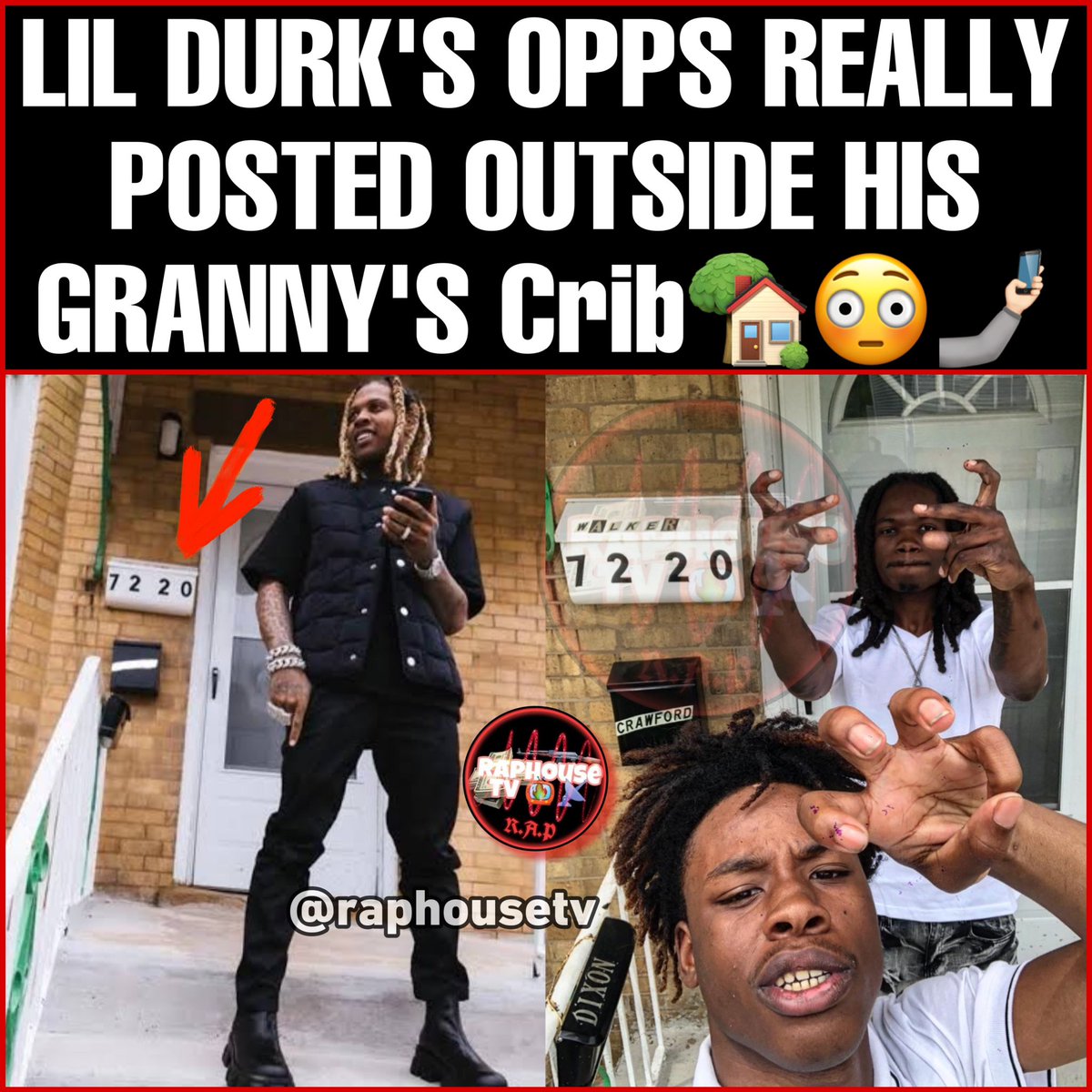 Lil Durk’s Opps Really Posted Outside his Grandmother’s house in Chicago 😳