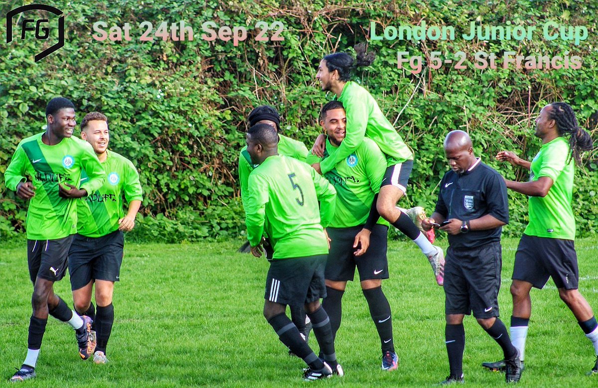 Final score <a href="/forestgreen19/">United Forest Green</a> 5-2 St Francis. Quality first half was enough to get the job done. Good luck Tony &amp; <a href="/StFrancisFC1930/">St Francis FC</a> always a pleasure clashing with you 👊🏽🔥⚽️ On to the next round!! 💚 #londonjrcup #keepitgreen #getinvolved