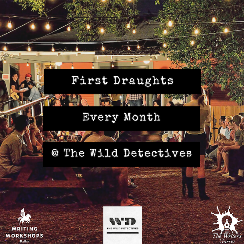 We're partnering with @WritersGarret to bring our monthly happy hour back! We'll be at @WildDetectives tonight, Tuesday, September 27th from 6:00PM - 8:00PM. We'll be mingling in the backyard if you can make it. We hope to see you then: writingworkshops.com/pages/first-dr…