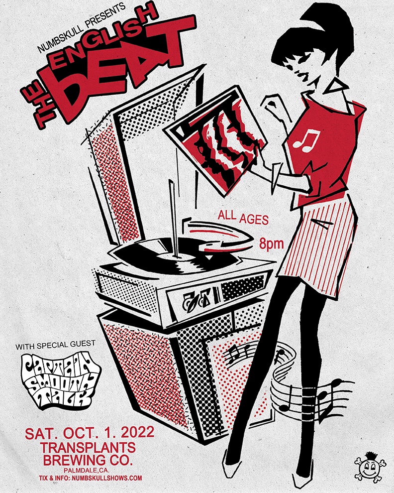 captsmoothtalk's tweet photo. 🔥 THE ENGLISH BEAT 🔥 blesses the Antelope Valley this Saturday, Oct. 1st, at the Transplants brewery in Palmdale, CA! 
All ages, starts at 8pm, see you there 😎

#ska #newwave #postpunk #skamusic #skatwitter @NumbskullShows @TheEnglishBeat @captsmoothtalk @TransplantsBrew https://t.co/ZJ2O0u6koC
