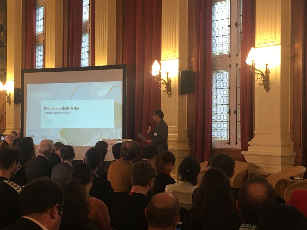 " Se donner l'ambition de cartographier l'#anthropocène, c'est une ambition significative. La notion de partenariat est donc éminente ! " #FaireEnsemble #IGNChangerdEchelle