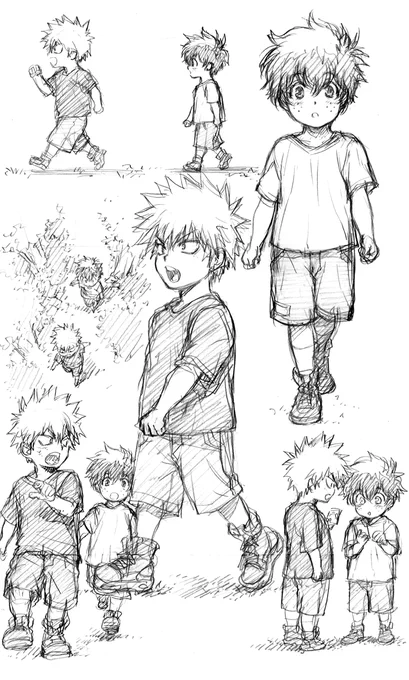 ラフ描き、💥🥦、幼少期
再掲 