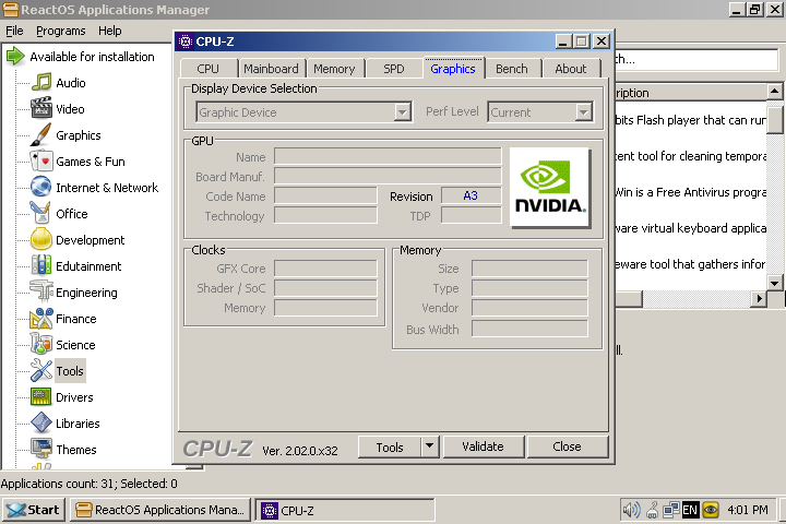 x86corez's tweet photo. If you ever wondered what does @cpuid_softwares #CPUID #CPUZ show in @ReactOS running on OG #Xbox (xemu in this case) -- here is it :)
I wonder if there would be any differences on real hardware though 🤔 https://t.co/rQ2rDeXU6d