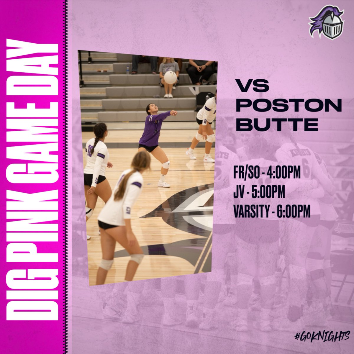 ACPAthletics's tweet photo. Come out tonight and support your Lady Knights tonight for the DIG PINK volleyball game!! @acpknightsvb #ACPVB #GOKNIGHTS https://t.co/e88QdXPRpV