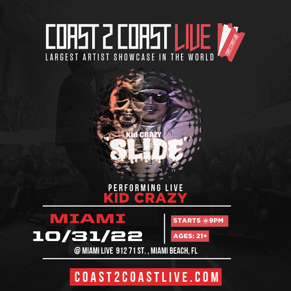 DaRealKidCrazy's tweet photo. Vote for me to perform for  $50,000 in Prizes!  at #Miami 10/31/22! https://t.co/YvBTdzBEsZ #Coast2Coast https://t.co/1DV0SX6W1q