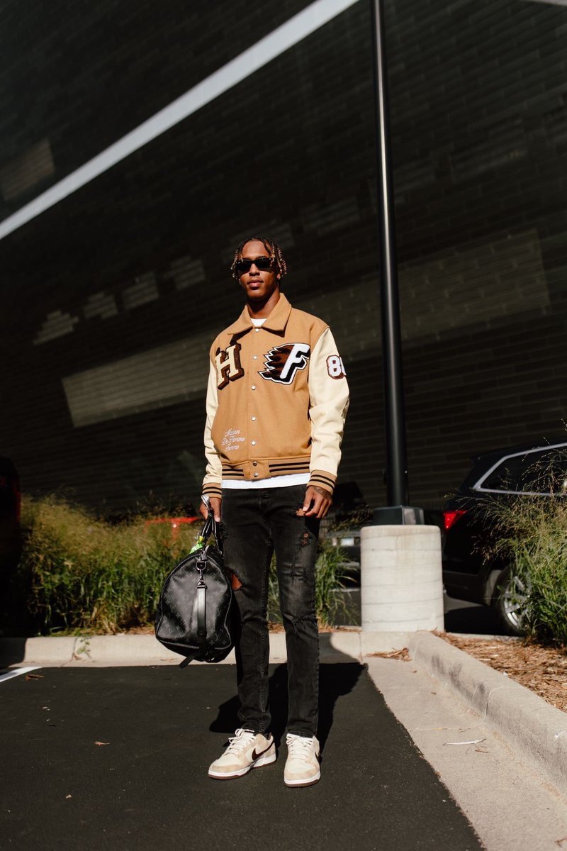 HommeFemme's tweet photo. Minnesota Vikings Cornerback, @camdantzler3 seen wearing the Homme Femme World Champs Letterman Jacket ๐ฅ #HommeTeam ๐ซก
https://t.co/AMOBWtLt7C https://t.co/U1uCFs8Zye