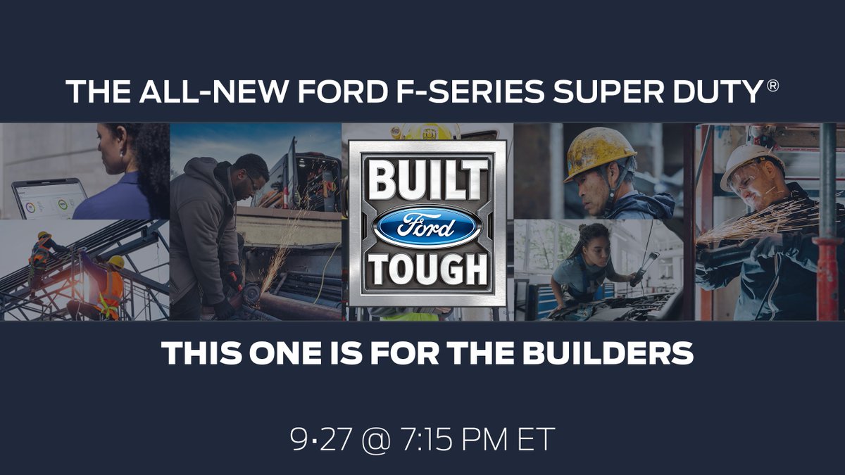 ‼️ Attention #FordTruck lovers! The all-new Ford F-Series Super Duty will be REVEALED tonight at 7:15PM! Be sure to tune in to catch it's debut, here: youtube.com/watch?v=57SeRE…
