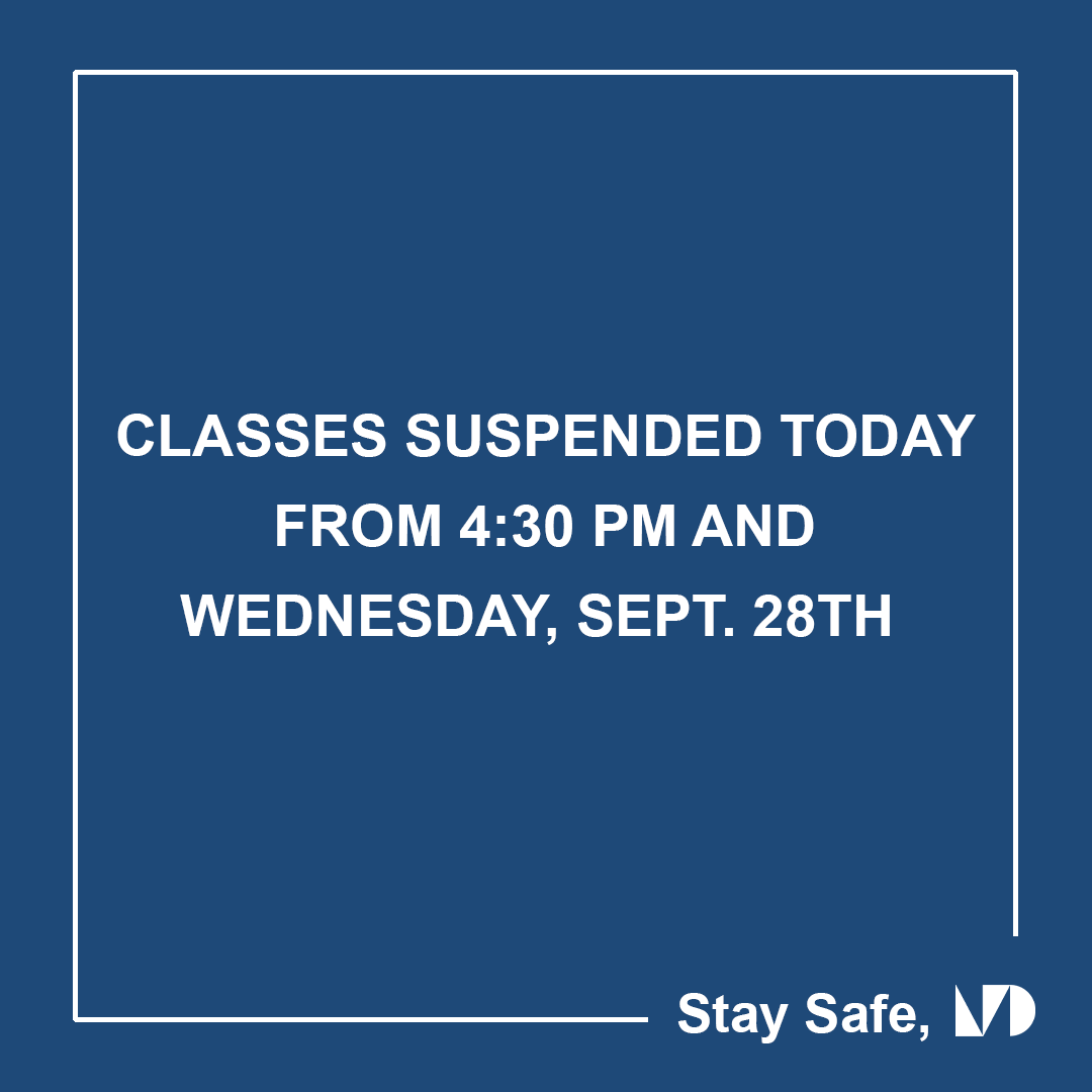 MDCollege's tweet photo. ⚠️Hurricane Ian Update - @MDcollege operations and classes will be suspended beginning today, Sept 27th at 4:30 PM. through Wednesday, Sept. 28th.  
Monitor social media, https://t.co/qWZr68BS4G &amp; the MDC Hotline 305-237-7500 for any updates. 
#BeMDC https://t.co/P6IBnGb6LN