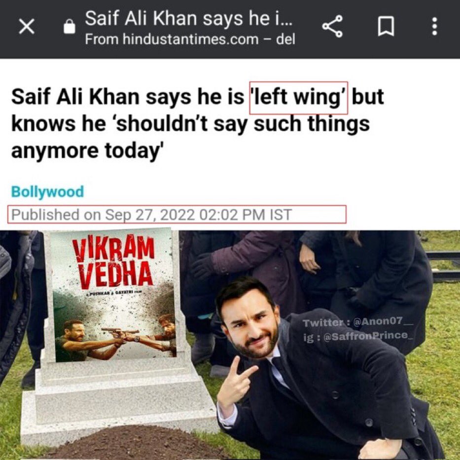 AmitLeliSlayer's tweet photo. So you know we have to boycott Vikram Vedha
#BoycottVikramVedha https://t.co/Oh3mMbSqYJ