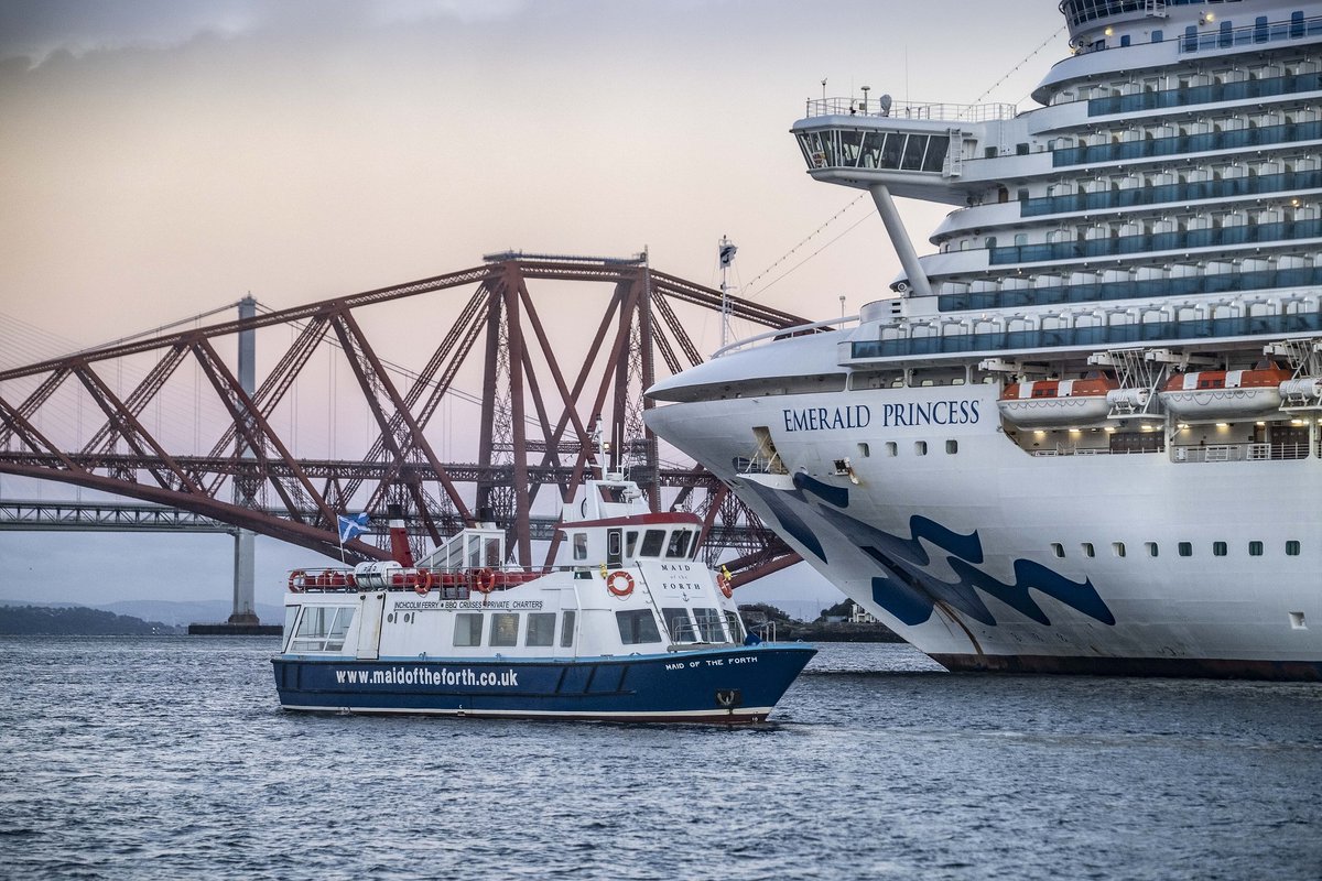 Early start today (4 AM) to go out on the pilot boat, but worth it to get these images of the 100th cruise call for <a href="/capitalcruising/">CapitalCruising</a>. Thanks to all at <a href="/forthports/">Forth Ports</a> and <a href="/SprengThomson/">Spreng Thomson</a>  for their help
#cruise #ship #visitscotland