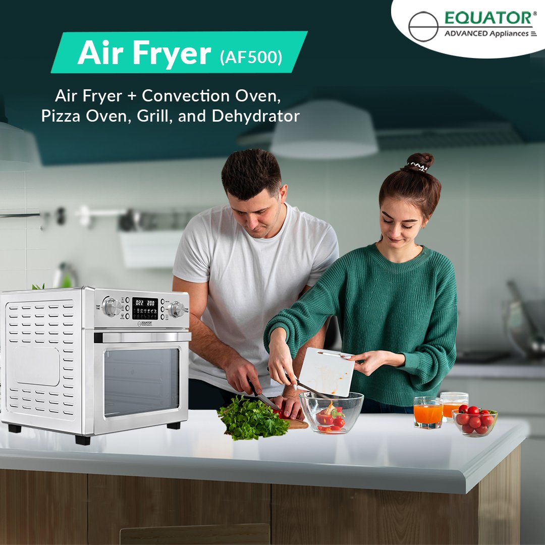 Equator 5-in-1 Air Fryer Convection Oven Pizza Oven Grill and Dehydrator - AF 500