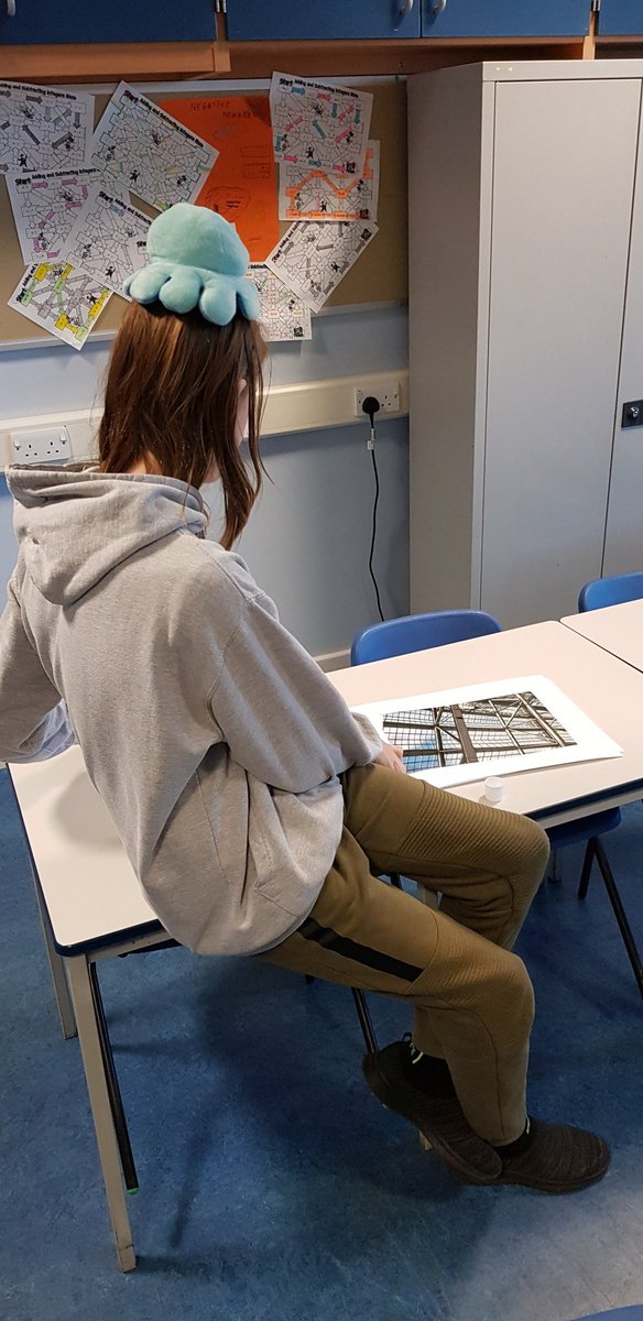 MrsP_maths21's tweet photo. So much fun getting everything out and running for the @mathsweekscot today @StDavidsHS We even had a mascot to help us with the hard work. More photos coming tomorrow, very proud of all the helpers and their hard work! https://t.co/RmeJptTYe0