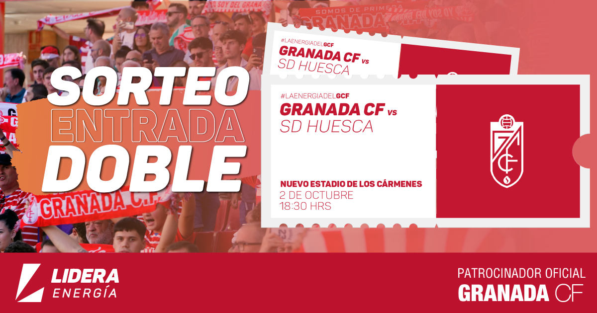 G_Energy_ES's tweet photo. #SORTEO | REGALAMOS 2 entradas para partido @GranadaCF  vs @SDHuesca  ⚽️

Requisitos para participar:
1. Sigue a @LideraEnergia 
2. Cita a la persona con la que compartirías el premio
3. Da RT a este Tweet
 
El ganador el viernes 30 de septiembre 📅
#EternaLucha #LaEnergiadelGCF https://t.co/zmNSd95ndb