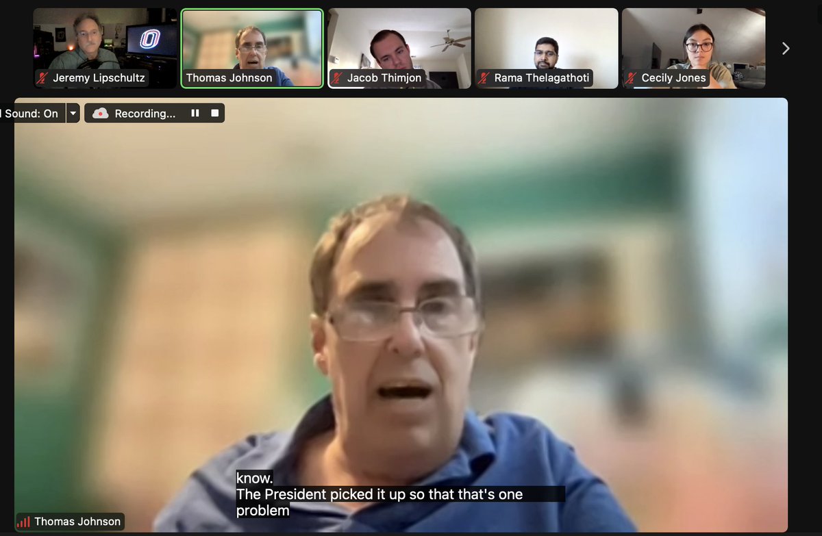 JeremyHL's tweet photo. Our @CommUNO #COMM9400 students met with U. of Texas Professor Tom Johnson about his disinformation #research in The Emerald Handbook of Computer-Mediated Communication & Social Media:
https://t.co/yQXG2XvcXo
#highered #education #WhatProfessorsDo
cc: @GinaLuttrell @kfreberg https://t.co/RwfVqh5wGs