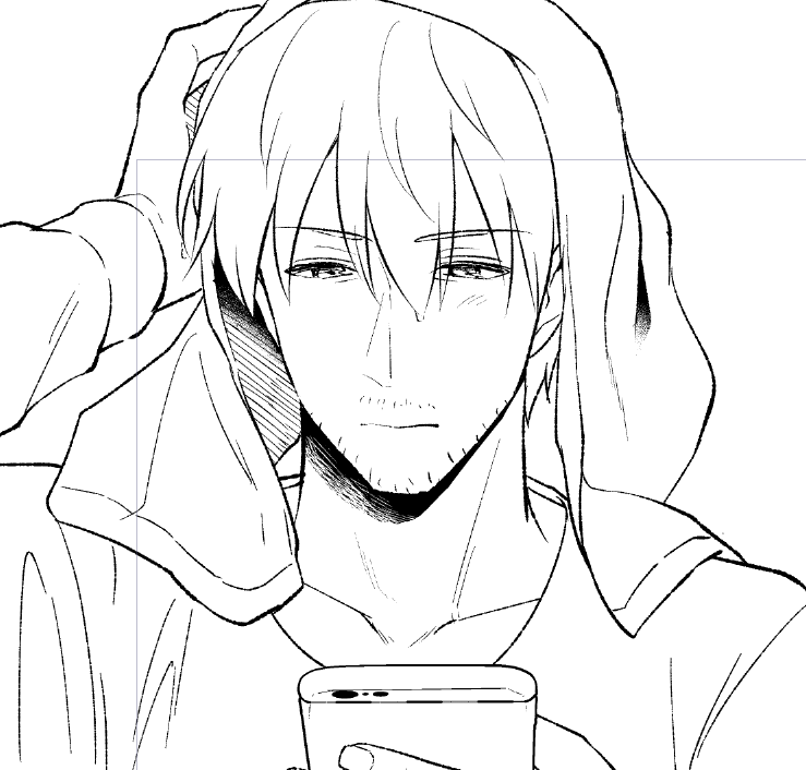 男性描くの慣れてきて楽しくなってきた 