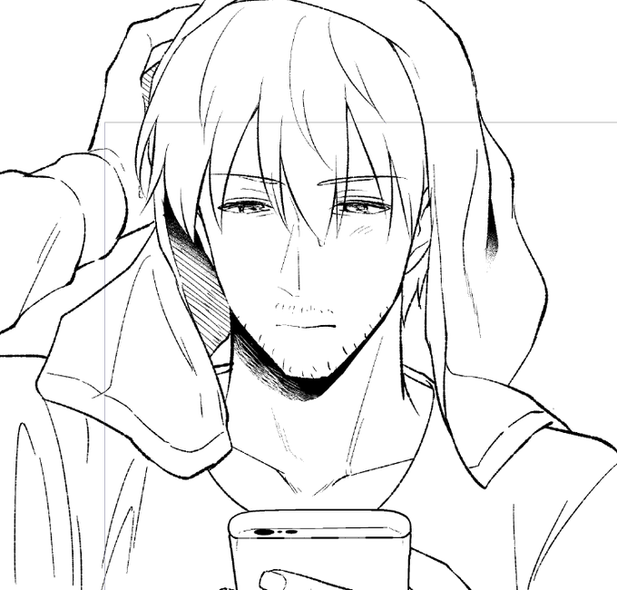 男性描くの慣れてきて楽しくなってきた 