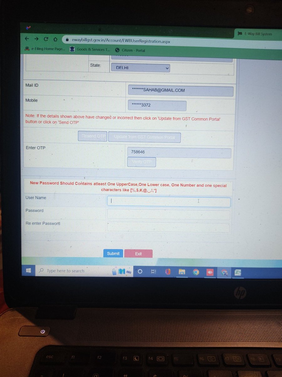 MITTALSSAHAB's tweet photo. Tried to create password 20 times. But still shows the same error. Any government portal which works fine and they dont want to extend the dates. @FinMinIndia @GSTN_IT @GST_Council @IncomeTaxIndia @FinMinIndia https://t.co/PQmJBIHPcM