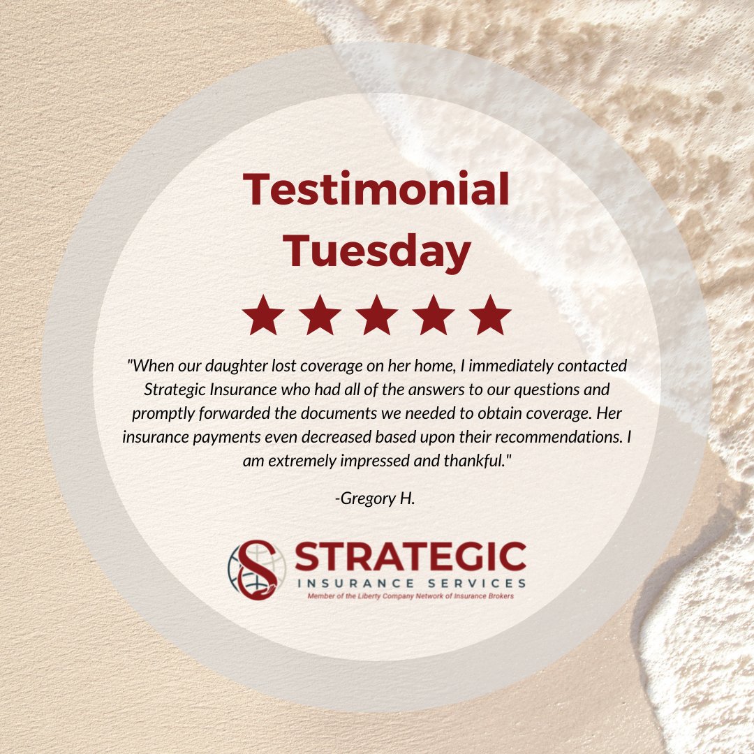 TampabayIns's tweet image. Today is Testimonial Tuesday and we want to hear from you! 

What has been your favorite experience working with us? 

Tell us about your favorite experience working with us at Strategic: bit.ly/3Q42E4R

#testimonaltuesday #weloveourclients #StrategicInsurance