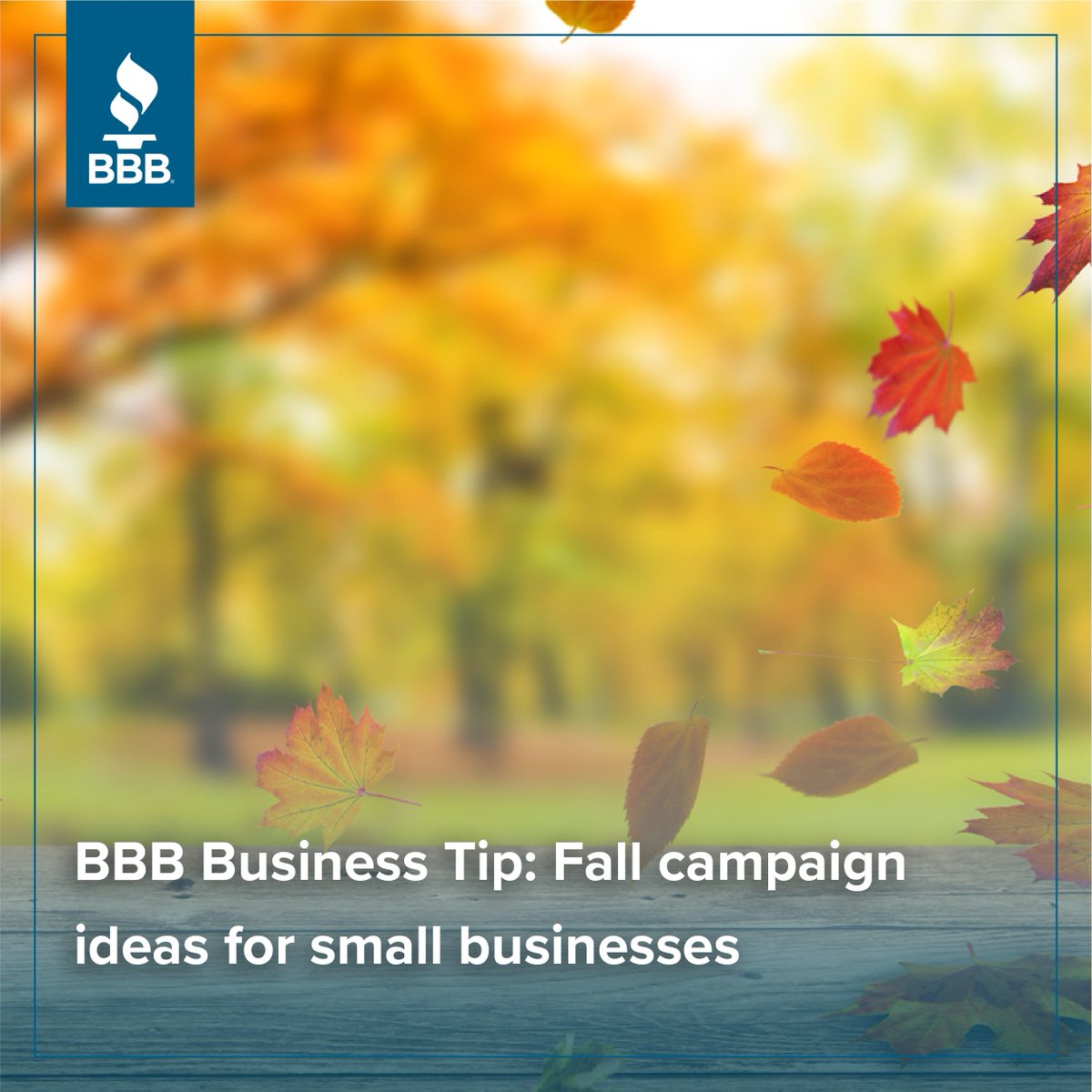 bbbsfbayarea's tweet photo. Consumer shopping habits have changed frequently over the past two years, meaning your marketing strategies probably have, too. Check out BBB's fun tips and ideas for fall campaign ideas at https://t.co/pd8QlqhQz8! 

🍂 https://t.co/sT6UiBGzLW

#BBBtip https://t.co/DAicmUdB95
