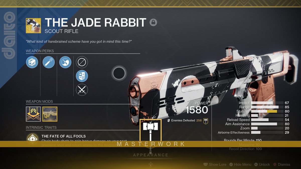 sc0nesandc0ffee's tweet photo. ๐๐๐๐๐
#jaderabbit #destiny2 #masterworked https://t.co/HboPb6ZcFZ