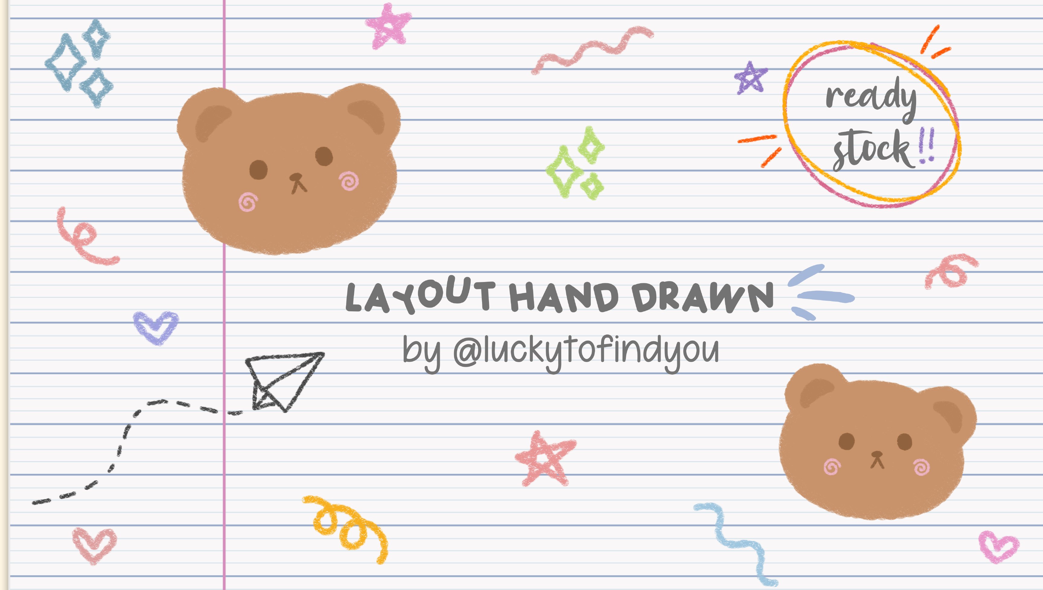 layout hand drawn ready stock ʚ(｡˃ ᵕ ˂ )ɞ / Twitter