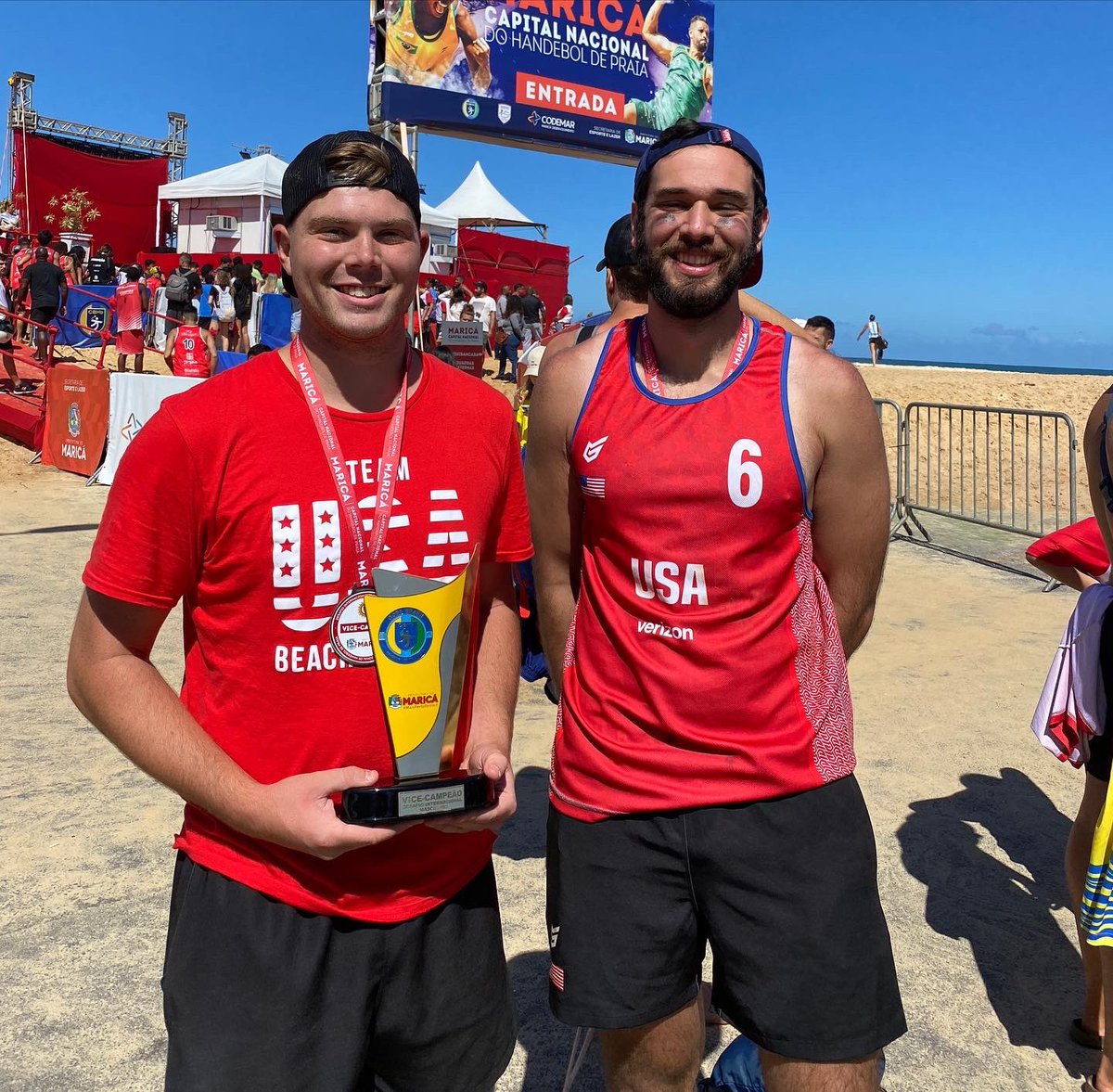 KYStagsHC's tweet photo. The boys Ian and Jacob with their Team USA debuts last week in Maricรก, Brazil ๐ค๐บ๐ธ #FearTheDeer #kentuckysfinest https://t.co/UbNVc09f8A
