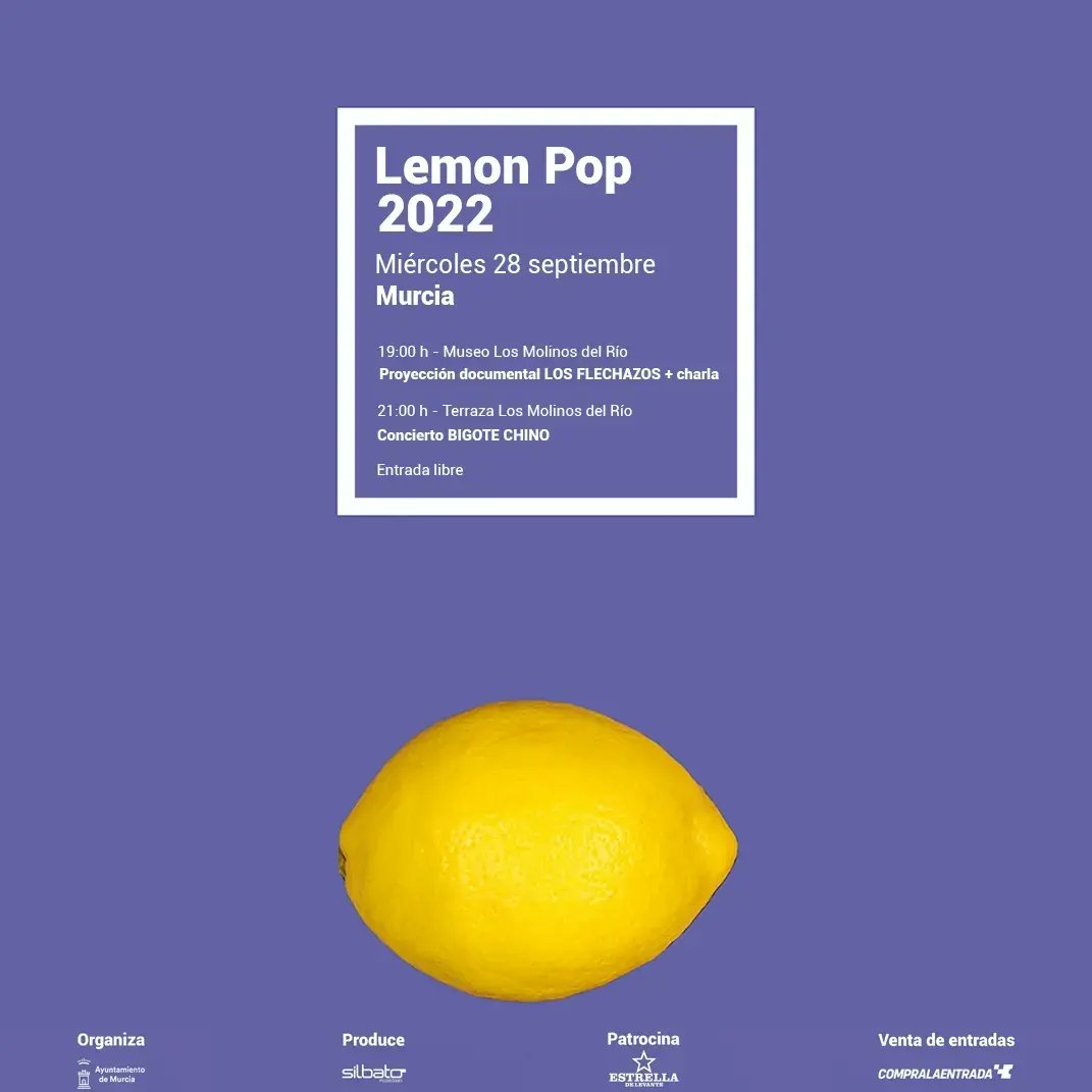 ¡El #LemonPop2022 empieza mañana! En #LosMolinosDelRío (Proyección del docu de #LosFlechazos + concierto de <a href="/ChinoBigote/">Bigote Chino</a>), en la fiesta de presentación. ¡Acompáñanos!