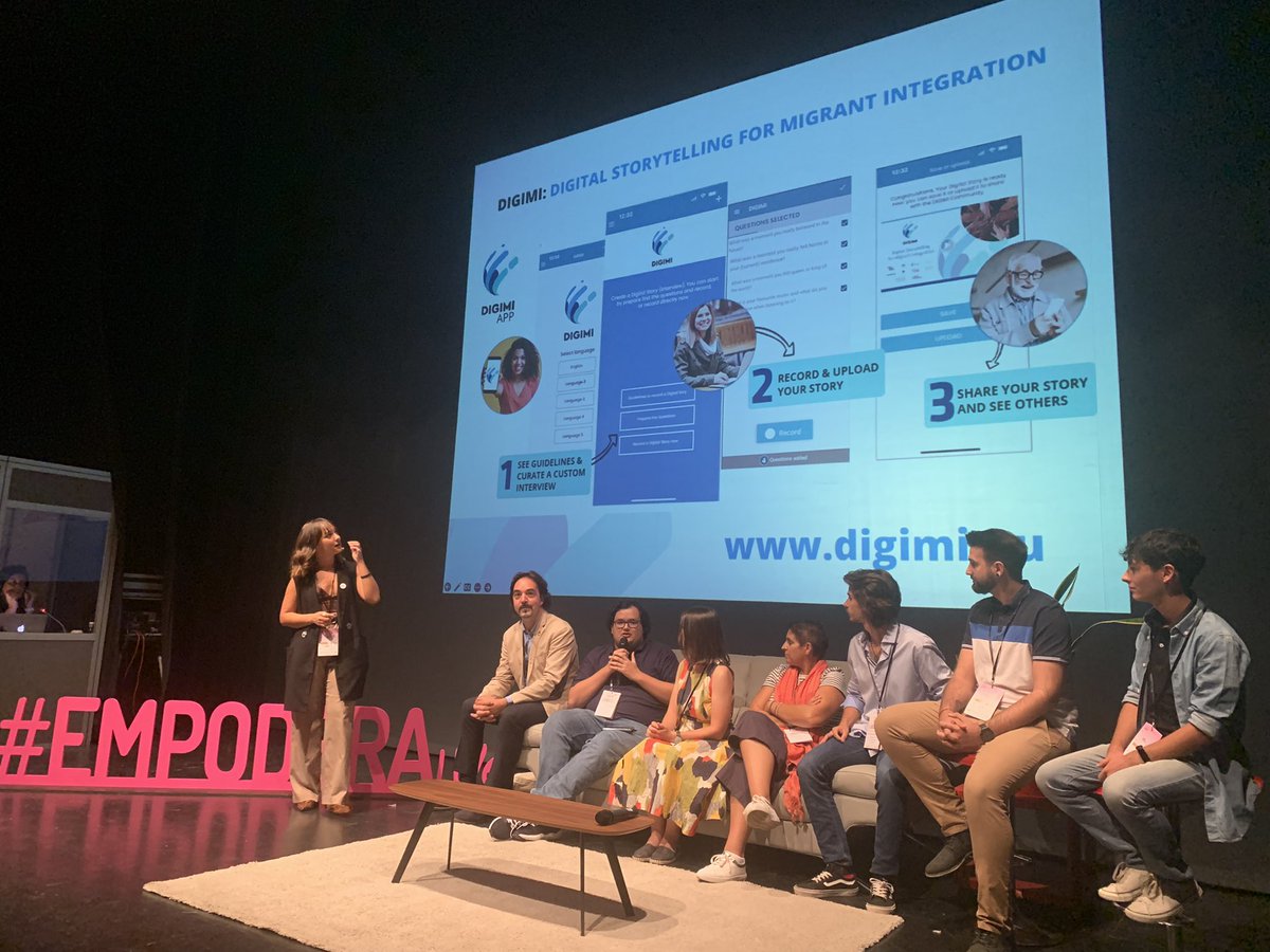 cibervoluntario's tweet photo. 👉 @cibervoluntario también presenta proyecto en la #jamsession de #EMPODERALive. Una plataforma de storytelling para divulgar experiencias de personas migrantes. #Digimi https://t.co/3gvYEJhJa3