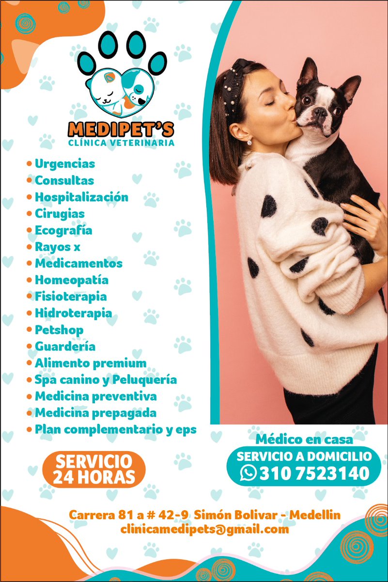 ClinicaMedipets's tweet image. Servicios 24 horas