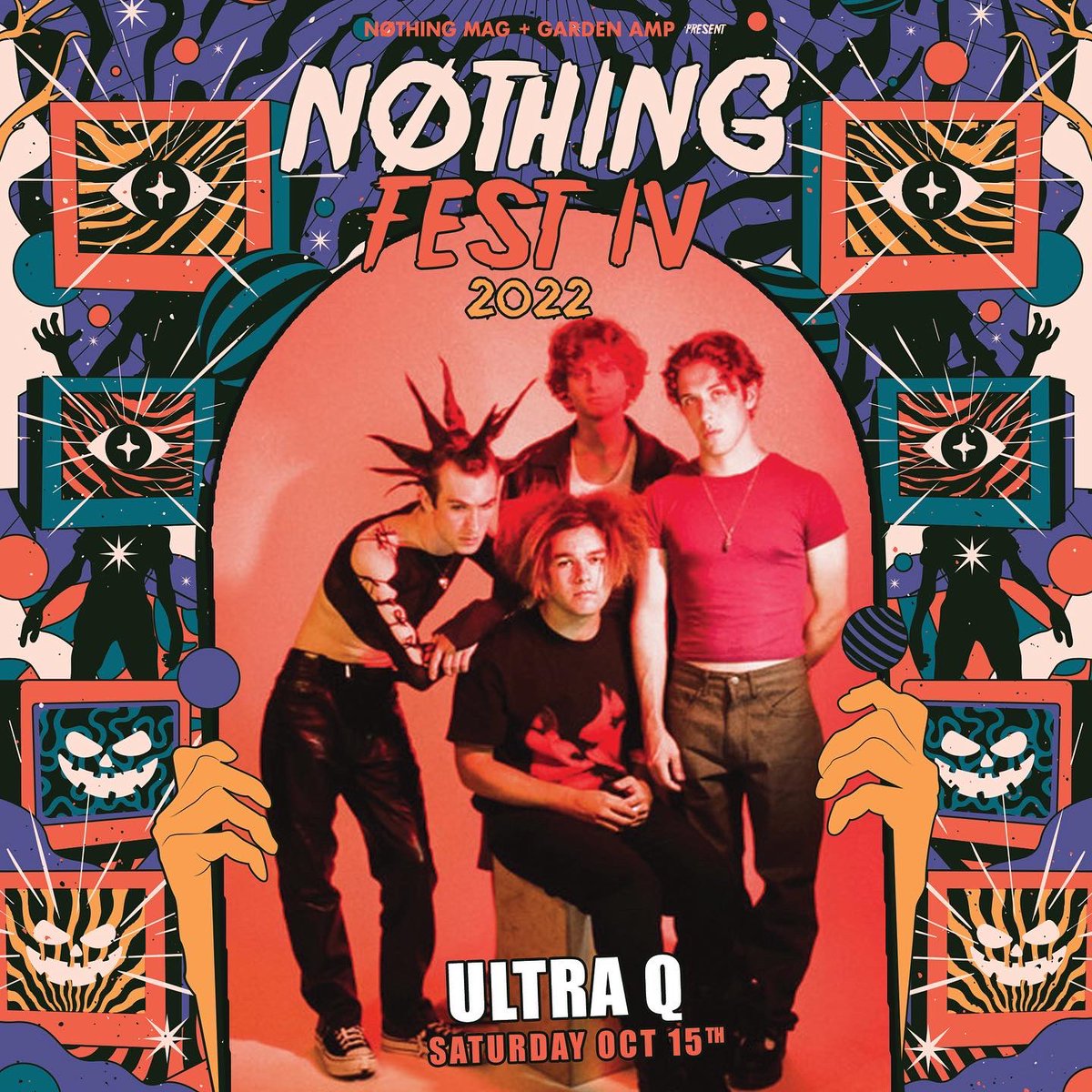 💥💥 <a href="/UltraQmusic/">Ultra Q</a> play DAY 1 of NOTHING FEST IV 🎃⚰️ on Saturday Oct. 15th at the <a href="/gardenampoc/">Garden Amp</a>‼️

🎫 SINGLE DAY &amp; 2 DAY Passes Available

GET TIX @ GARDENAMP.COM (🔗LINK IN BIO)

#ultraq #nothingfest #gardenamp #musicfestival