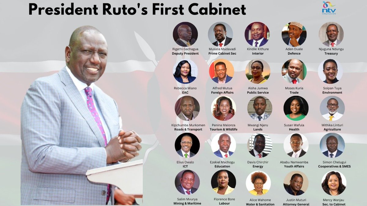 makaumully's tweet photo. President Ruto is not tribal. See he has not flooded the cabinet with Kalenjins. Just like Kibaki's cabinet we see Kenya. #RutoDelivering https://t.co/Xpobtfeny8