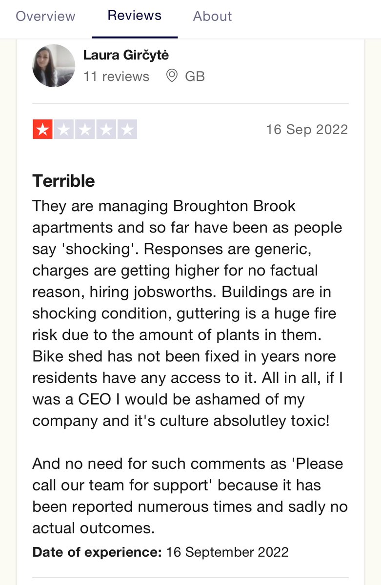 Terrible

uk.trustpilot.com/reviews/6324a5…

#inspiredpropertymanagement
#leaseholderScam
#Dishonest
#Fraud
<a href="/Marcus4Nuneaton/">Rt Hon Sir Marcus Jones</a> 
<a href="/trussliz/">Liz Truss</a> 
<a href="/guardian/">The Guardian</a>
<a href="/DonnyFreePress/">Doncaster Free Press</a>
<a href="/DoncasterCA/">Doncaster Conservatives</a>
<a href="/doncaster_uk/">Doncaster</a>
<a href="/DoncasterTSS/">Doncaster Trading Standards</a>
<a href="/WBDoncaster/">Your Life Doncaster - Wellbeing</a>