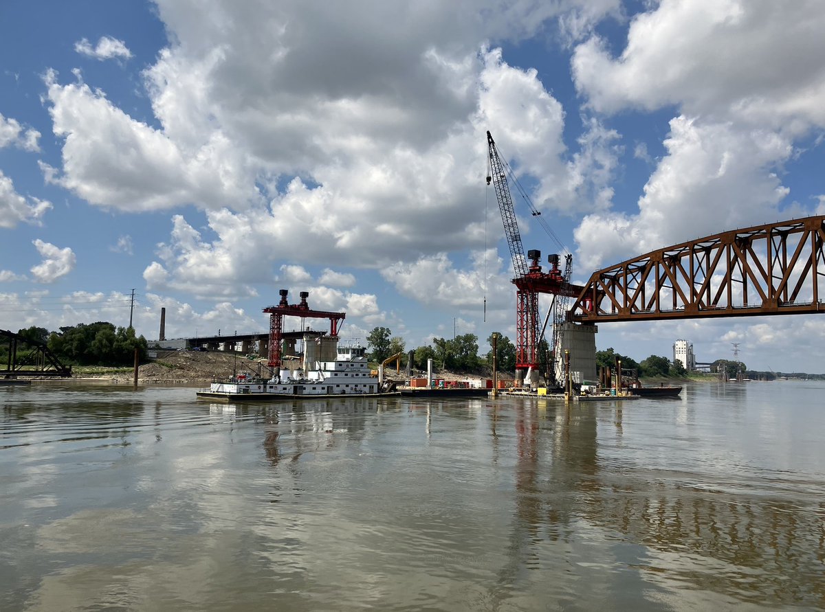 CalvertStreet's tweet photo. Our Vice President Patrick Lynn was invited to view the newly completed $222 million replacement for the Merchants Bridge over the Mississippi River between St. Louis and Illinois. https://t.co/o4Nso84bjI