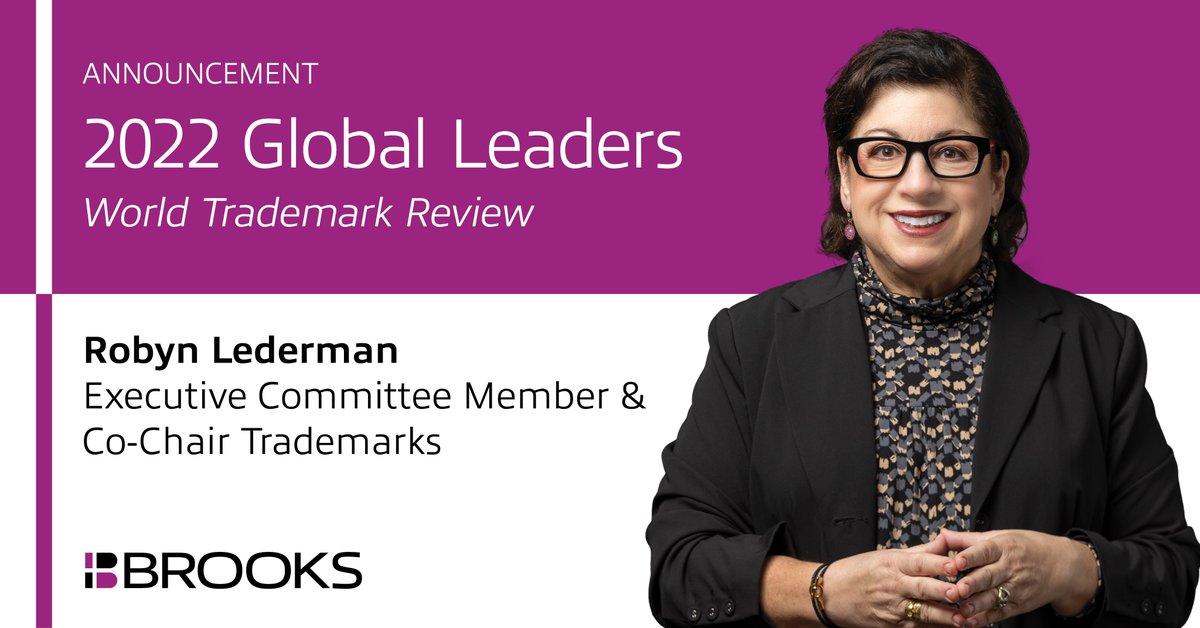 We are proud to announce that the <a href="/WTR_Alerts/">World Trademark Review</a>  named Robyn Lederman as a 2022 Global Leader. 
Learn more: lnkd.in/gbjXEKw8
#trademarks #intellectualproperty #globalleader