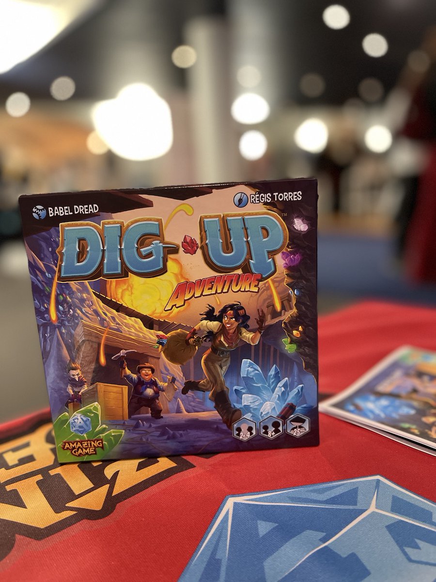 Dig Up Adventure, 1er #j2s de Babel Dread et d'<a href="/amazinggame_fr/">Amazing Game</a>. Jeu de collection dans un univers de chasse au trésor où nous devrons récupérer des pierres précieuses en optimisant leurs placements sur notre grille ordonnée.Pouvoirs, interactions et un peu de chaos ! À suivre.