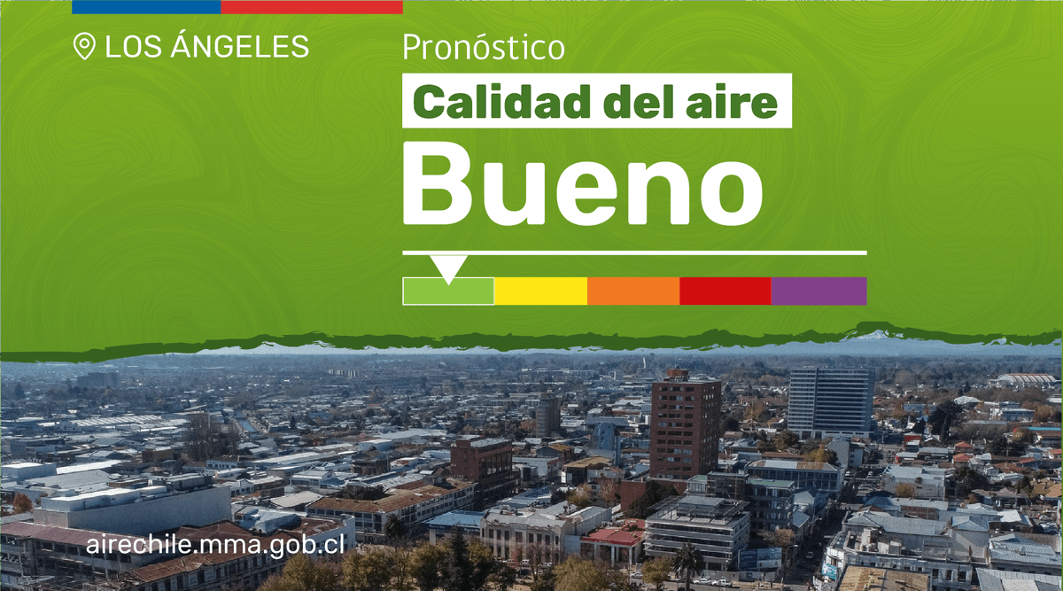 mmabiobio's tweet photo. #SEREMInforma Pronóstico #CalidaddelAire Plan de Descontaminación Los Ángeles, miércoles 28.09.22 es BUENO @o_reicher @munilosangeles @DPRBiobio #GECChile2022 @latribunacl @elcontrastecl @SoyLosAngelesCL @sancristobalcl @radionlineLA @bionoticiascl @LosAngeles_CL @Radio_Camila https://t.co/Kb20c5cZ47