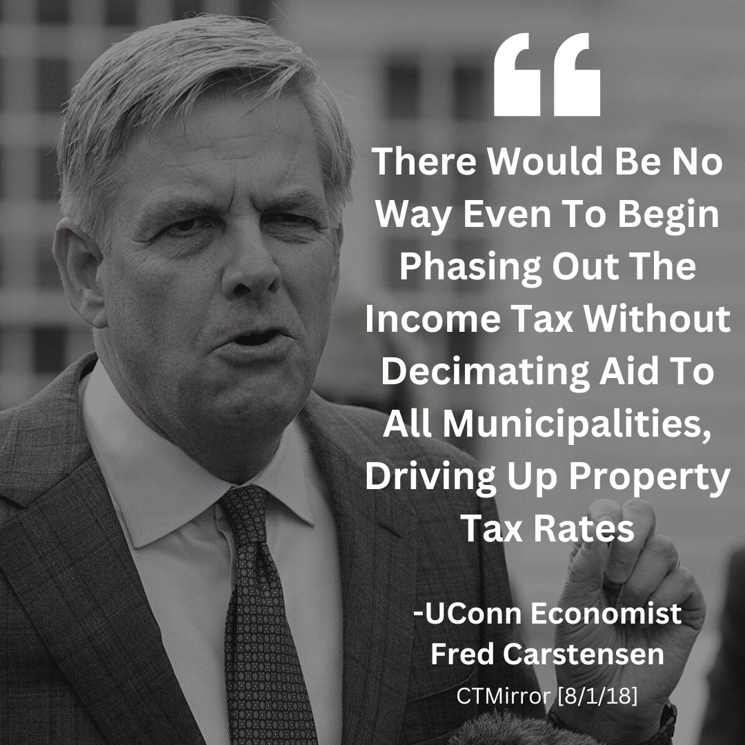#RealityCheck: @bobforgovernor once said he wanted to “rip the guts” out of the state budget. If Stefanowski’s extreme economic plan were enacted, local property taxes would increase in 169 out of 169 Connecticut towns. #CTGovDebate