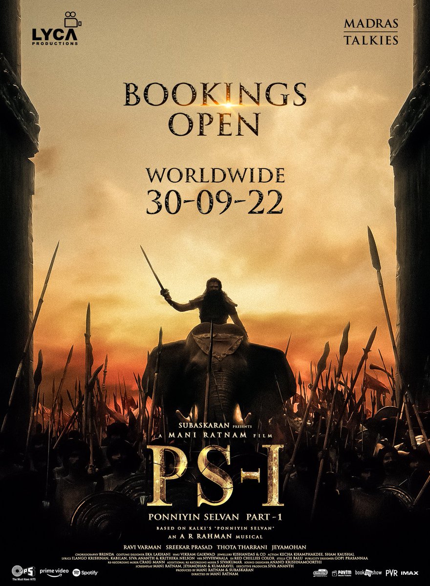 CiniUlagam's tweet photo. #PS1 #PonniyinSelvan1

@chiyaan @actor_jayamravi @Karthi_Offl #AishwaryaRaiBachchan @realsarathkumar @trishtrashers #AishwaryaLekshmi #SobhitaDhulipala | Prabhu | Jayaram | @prakashraaj | Jayachitra | @actorrahman | @iamvikramprabhu @AshwinKakumanu @LalDirector @rparthiepan https://t.co/NxZtwKCJxp