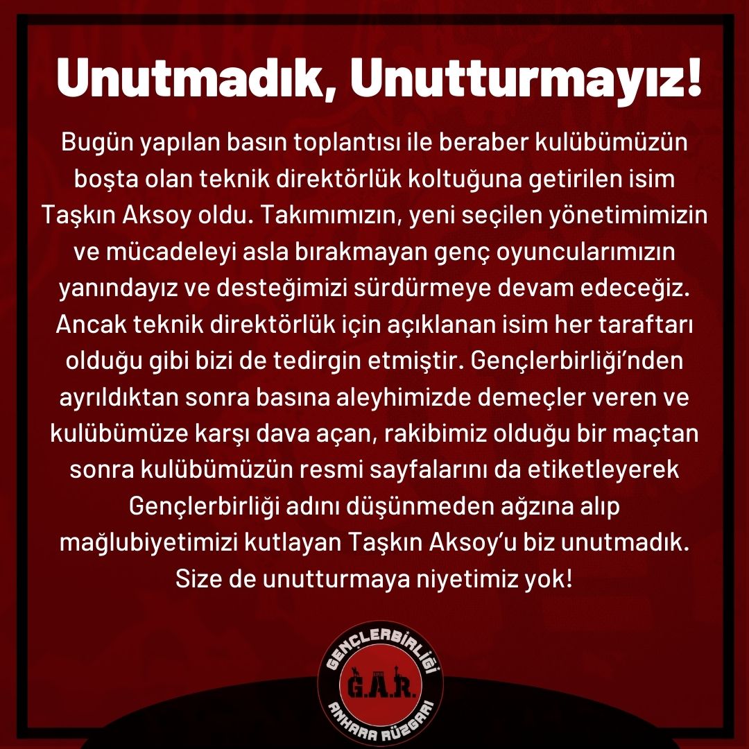 UNUTMADIK, UNUTTURMAYIZ! Taşkın Aksoy