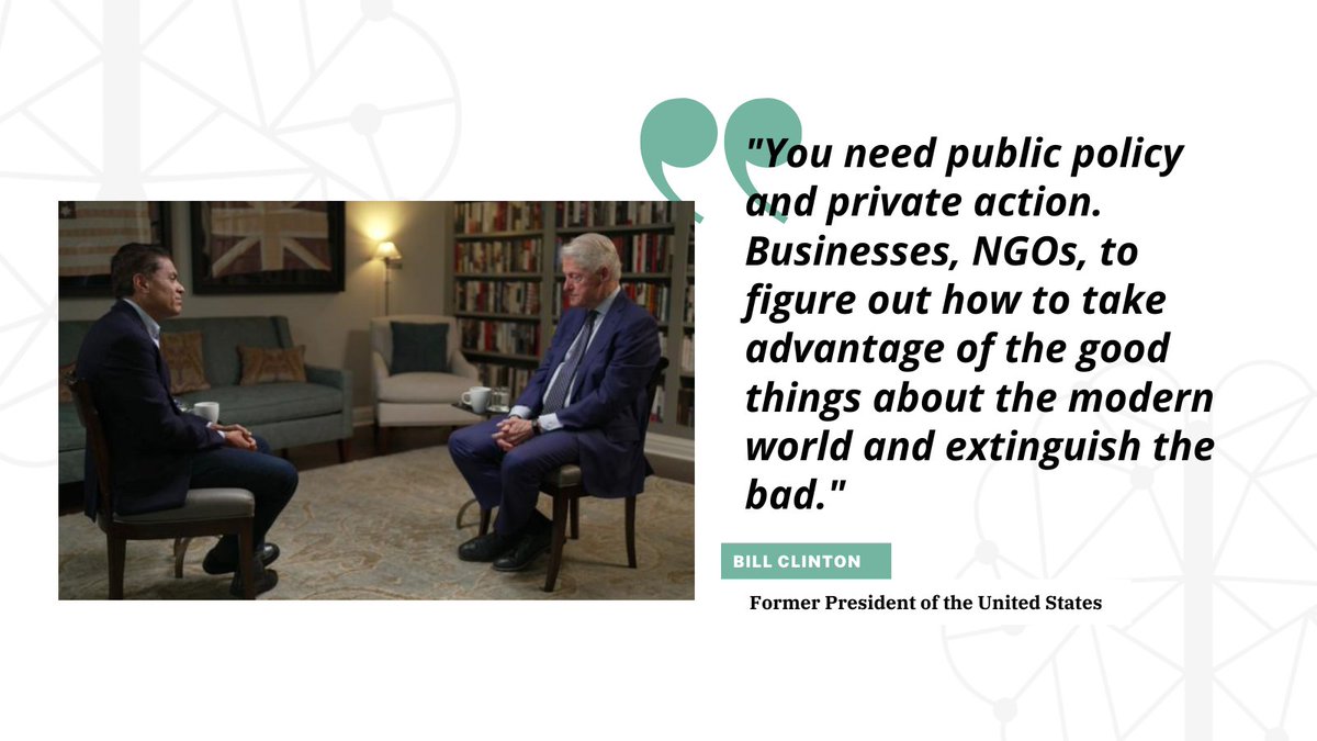 KIN agrees with what former President @BillClinton said in @FareedZakaria's @CNN interview last week, and is aligned with the @ClintonGlobal's goal of creating a community of doers who are taking action on the world’s most pressing challenges, together. buff.ly/3CenLxF