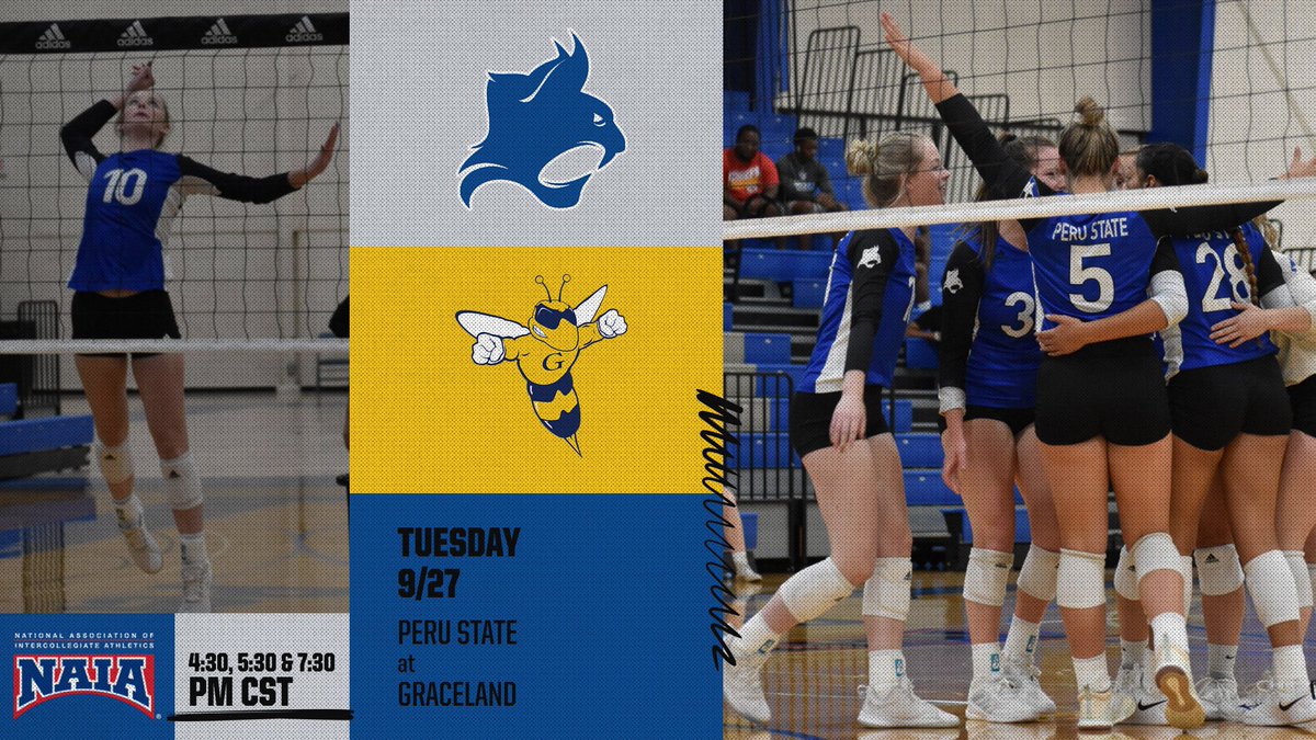 🏐GAMEDAY GAMEDAY GAMEDAY💙!! Both JV &amp; Varsity travel to Lamoni, IA to play Graceland! First serves at 4:30, 5:30 &amp; 7:30!! 

heartconferencenetwork.com

#pscvball | #ClawsOut | #Trust | #Unity | #Compete | #GoBobcats | #PeruState155