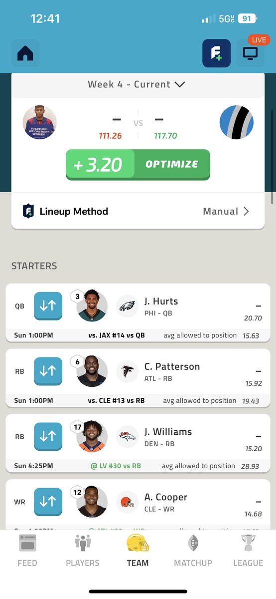 alextrasaucy's tweet photo. @NFLFantasy 0-3 in a 8 man league……… https://t.co/uVteoftE3m