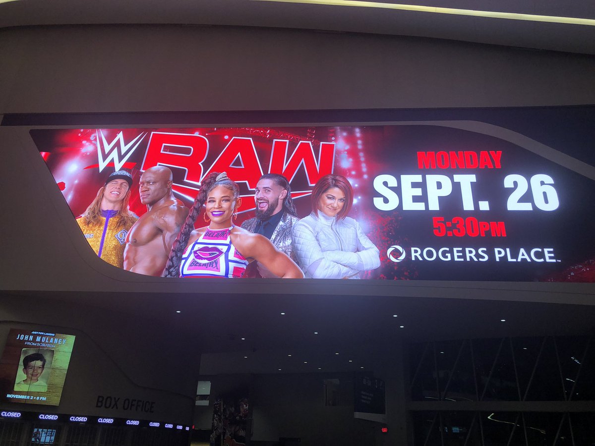 DanRudolph5's tweet photo. Edmonton’s Monday Night Raw had one of the biggest crowds of the year with a sellout of 12,500! The appearance of Edge sent the crowd into a frenzy! Well done Edmonton and WWE! https://t.co/Ys8mPrvhD6
