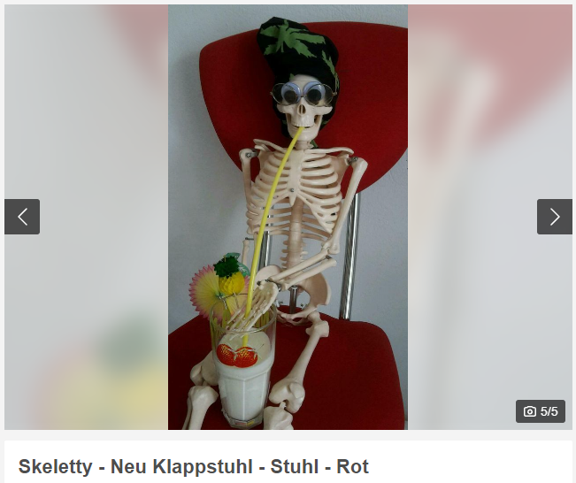 realcriscross's tweet photo. Ich habe auf Ebay Kleinanzeigen einen Account gefunden, der jeden Gegenstand zusammen mit seinem Skelett "Skeletty" fotografiert. https://t.co/QJEURIqUa5
