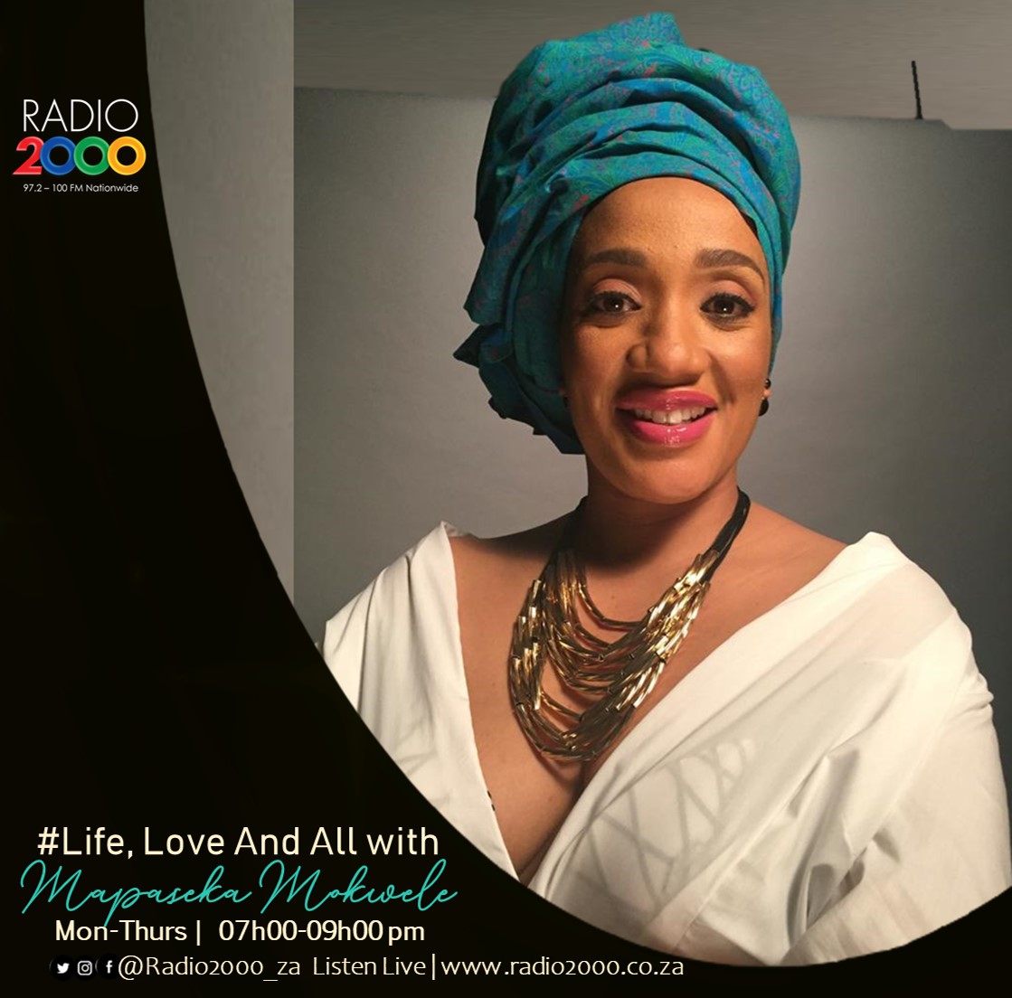 Radio2000_ZA's tweet photo. Join The Conversation #lifeloveandall @mapasekamokwele 7-9pm 
7pm #RelationshipTuesday are you with the #wrongpartner ? 
8pm #MindBodyAndSoul we talk #burnout 
#Radio2000 #MapasekaMokwele #LLA2000 #SABC https://t.co/scf6klLdLg
